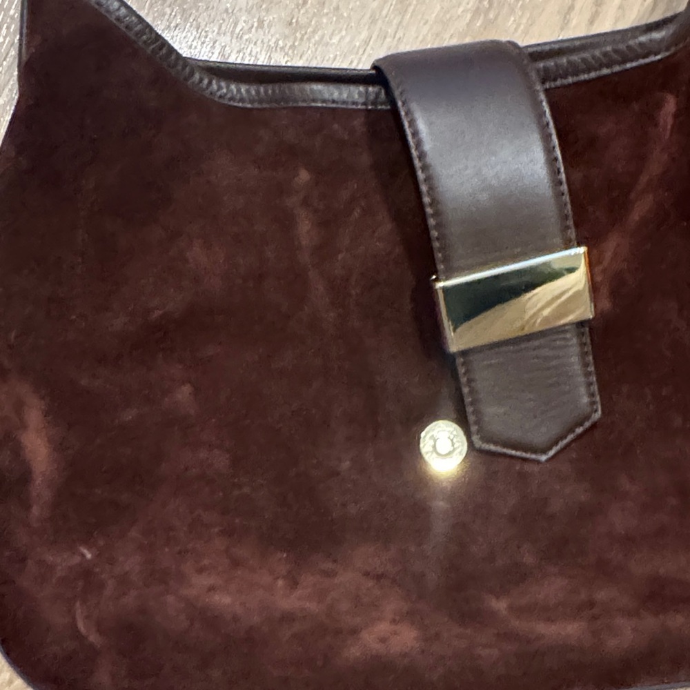 Jcrew Women’s Dark Brown Suede Shoulder Bag - Picture 2 of 4